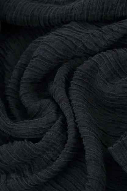 Taper Crinkled Graphite Silk Trousers 5