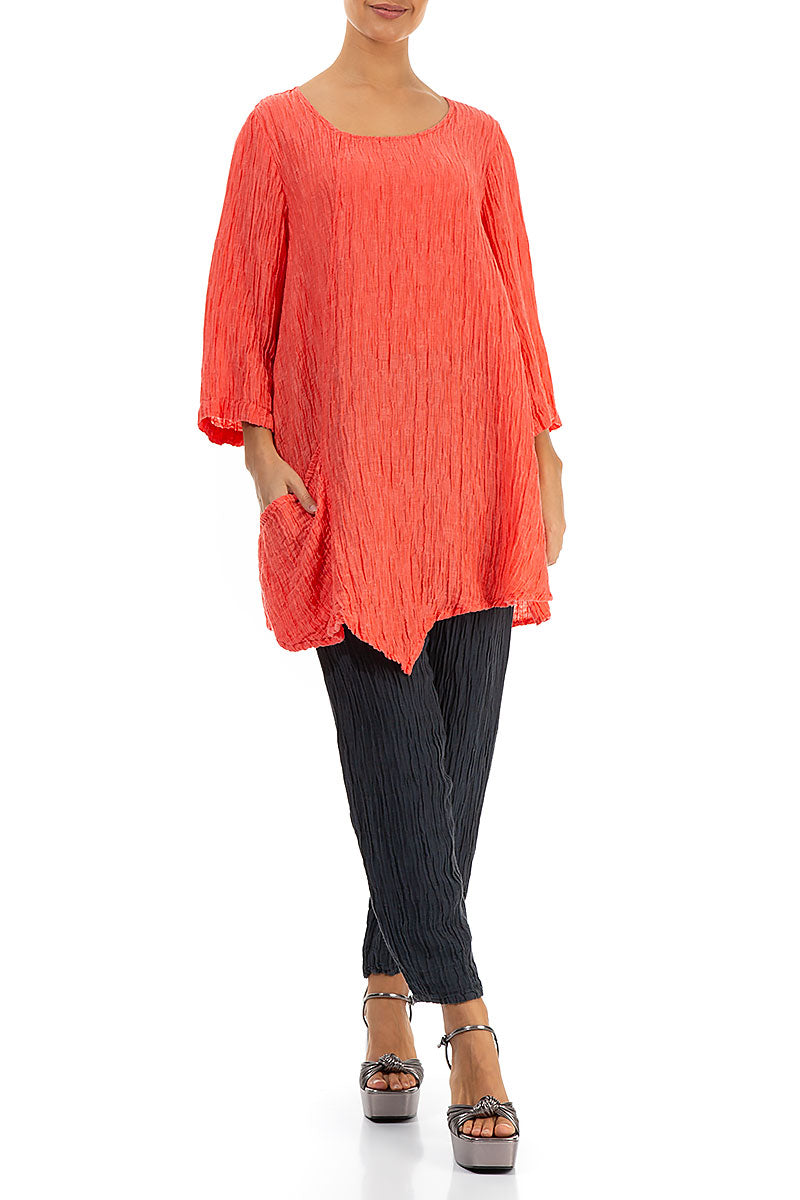 Taper Crinkled Graphite Silk Trousers 4