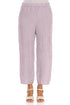 Taper Crinkled Lilac Silk Trousers 1