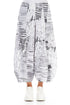 Taper Cropped Wide White Serenity Linen Trousers 1
