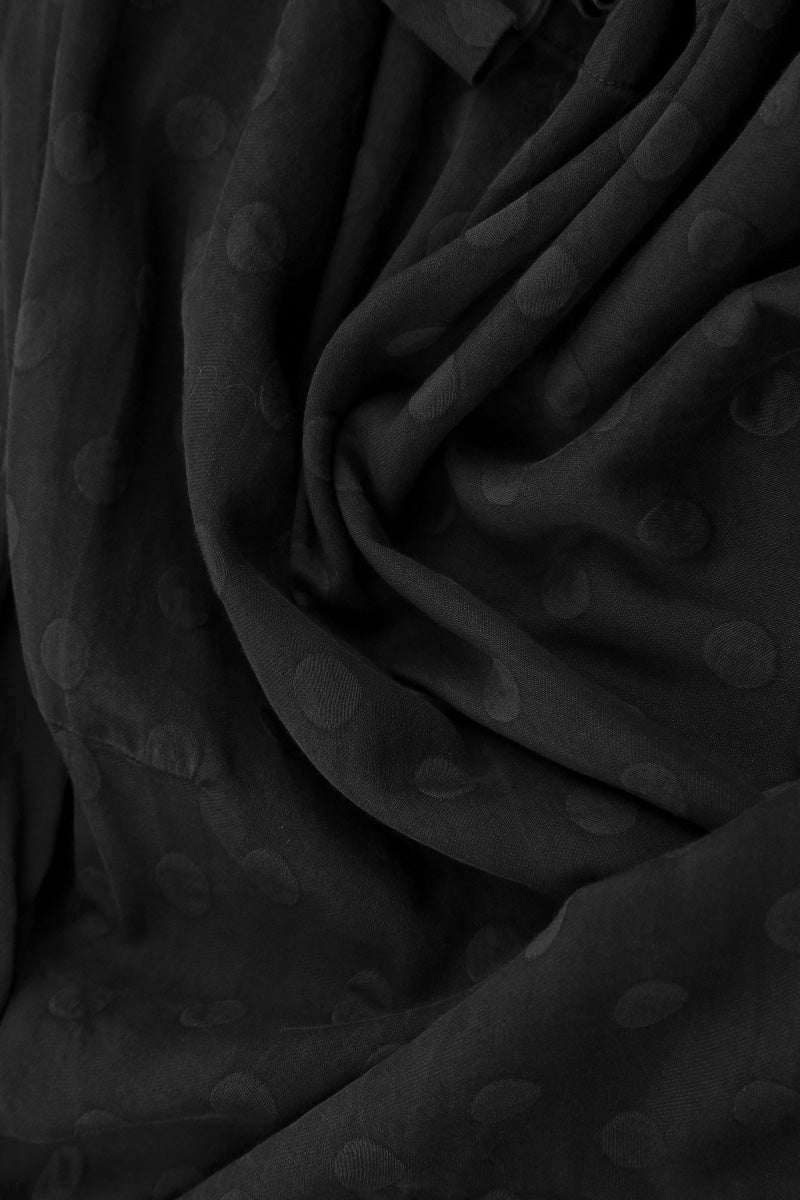 Taper Dotty Black Silk Skirt 5