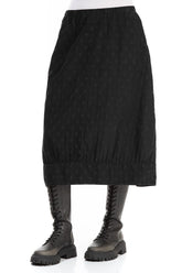 Taper Dotty Black Silk Skirt 3