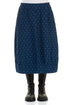 Taper Dotty Royal Blue Silk Skirt 1