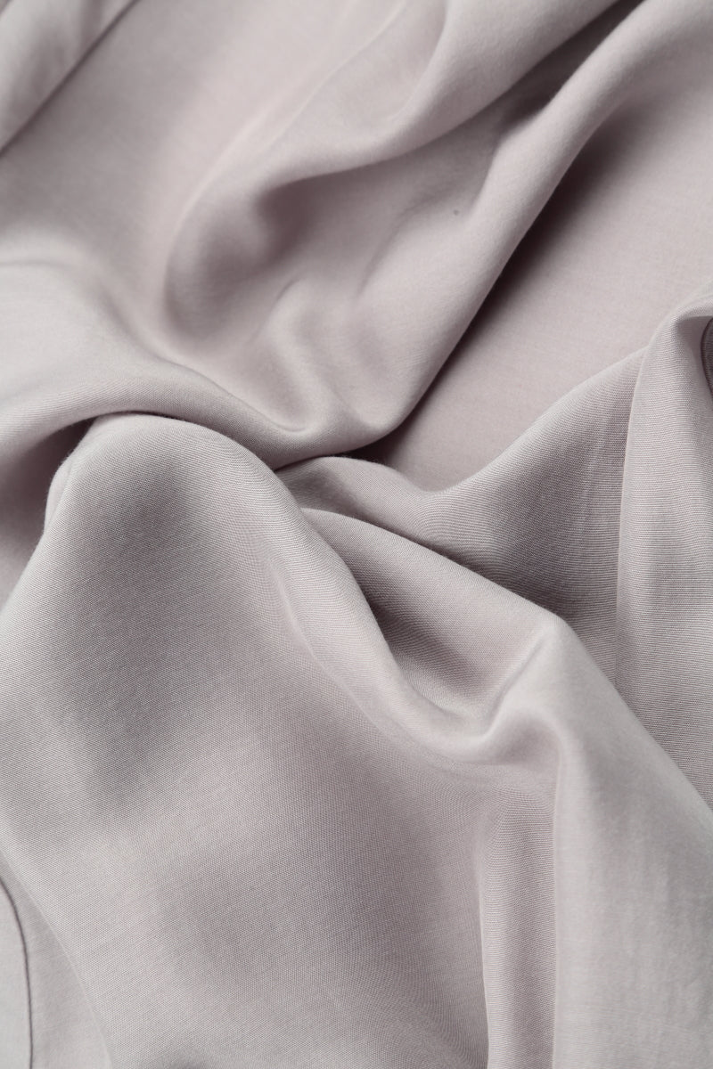 Slight Taper Greige Silk Bamboo Trousers 5