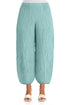 Taper Mint Crinkled Silk Linen Trousers 1
