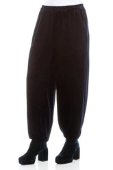 Taper Royal Blue Silk Velvet Trousers 3