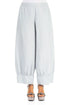 Taper Silver Grey Silk Cotton Trousers 1