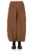 Taper Textured Aged Copper Silk Linen Trousers 1