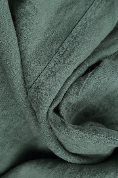 Taper Wide Sage Linen Trousers