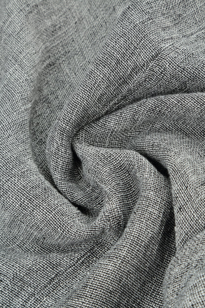 Tapered Grey Mélange Linen Trousers 5