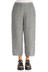 Tapered Grey Mélange Linen Trousers 1