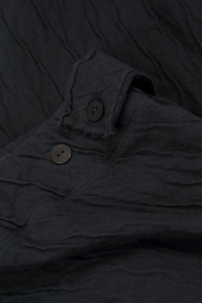 Tapered Grey Wavy Cotton Trousers