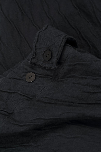 Tapered Grey Wavy Cotton Trousers