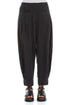 Tapered Pockets Black Linen Trousers 1