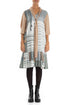 Tie Neck Modern Print Silk Dress 1