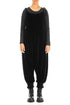 Tie Strap Black Silk Velvet Jumpsuit 1