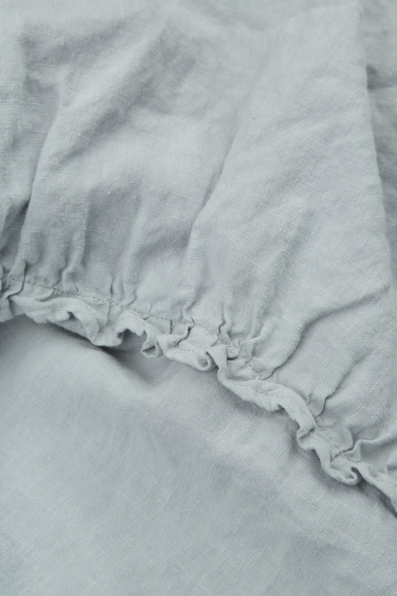 Tiered Silver Grey Linen Tunic Dress