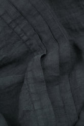 Tiered Hem Graphite Linen Skirt 5