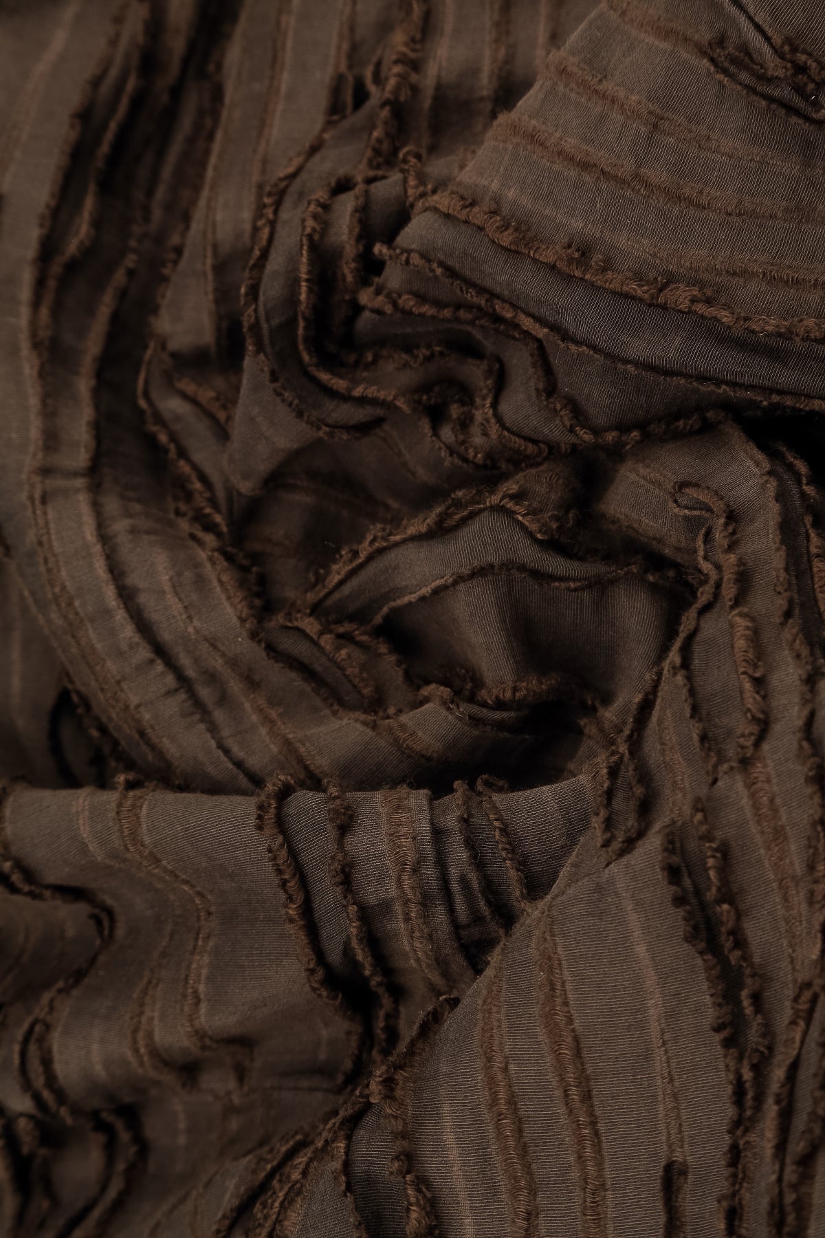 Truffle Brown Fray Weave Skirt