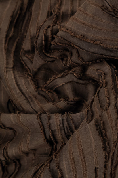 Truffle Brown Fray Weave Skirt