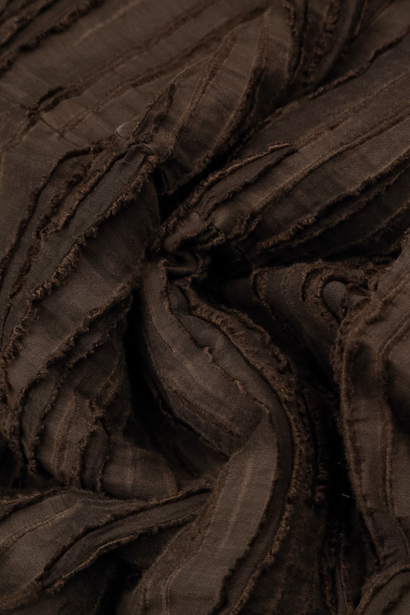 Truffle Brown Fray Weave Skirt 6