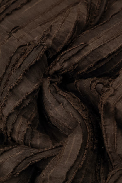 Truffle Brown Fray Weave Skirt