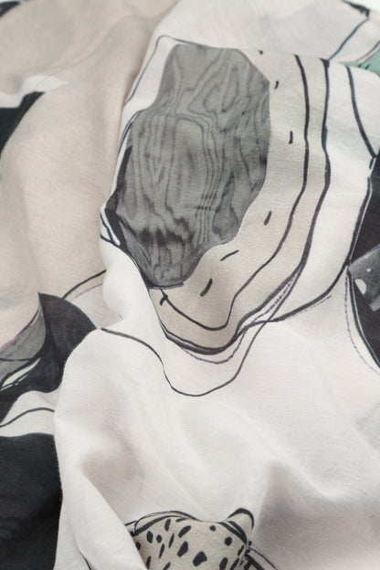 Tumbled Stone Silk Cotton Scarf 4