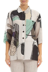 Tumbled Stone Textured Silk Shirt 1