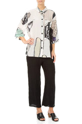 Tumbled Stone Textured Silk Shirt 4