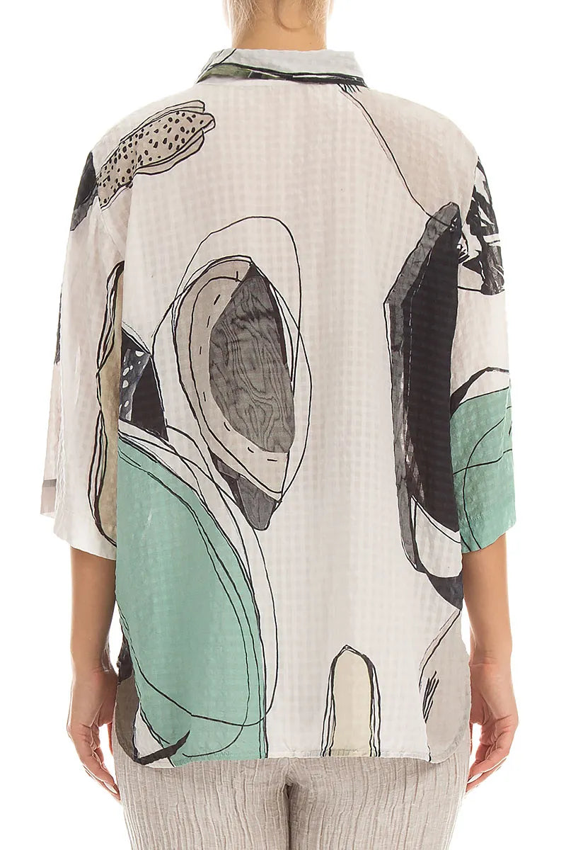 Tumbled Stone Textured Silk Shirt 2