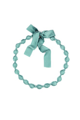 Turquoise Silk Bead Necklace 4
