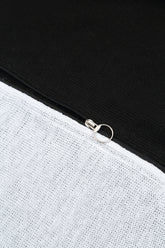Two-Tone Black & White Linen Cardigan 5