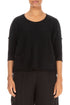 Two Pockets Black Linen Jumper 1