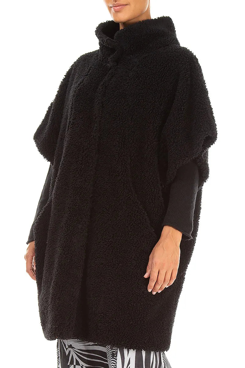 Loose Black Teddy Cotton Gilet 4