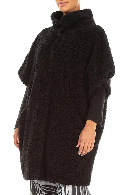 Loose Black Teddy Cotton Gilet