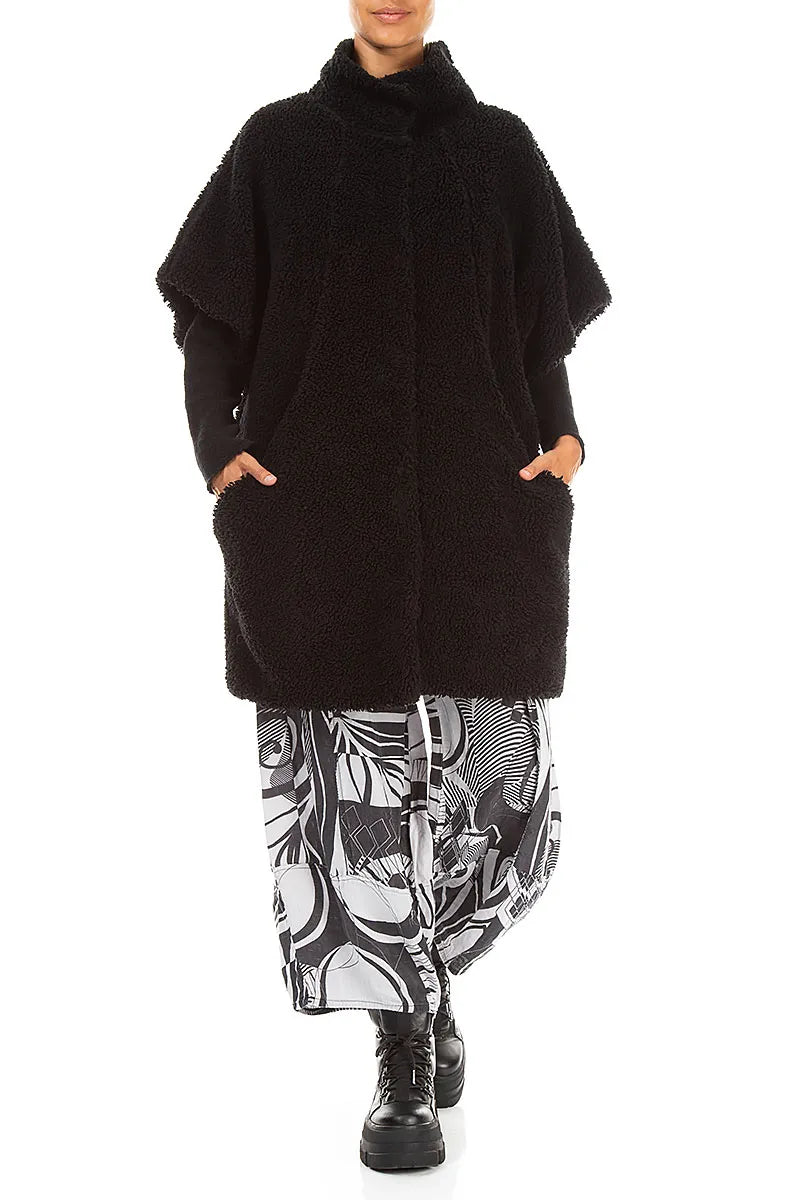 Loose Black Teddy Cotton Gilet 5