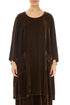 Two Pockets Golden Sage Silk Velvet Tunic 1