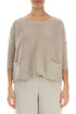 Two Pockets Natural Linen Jumper 1
