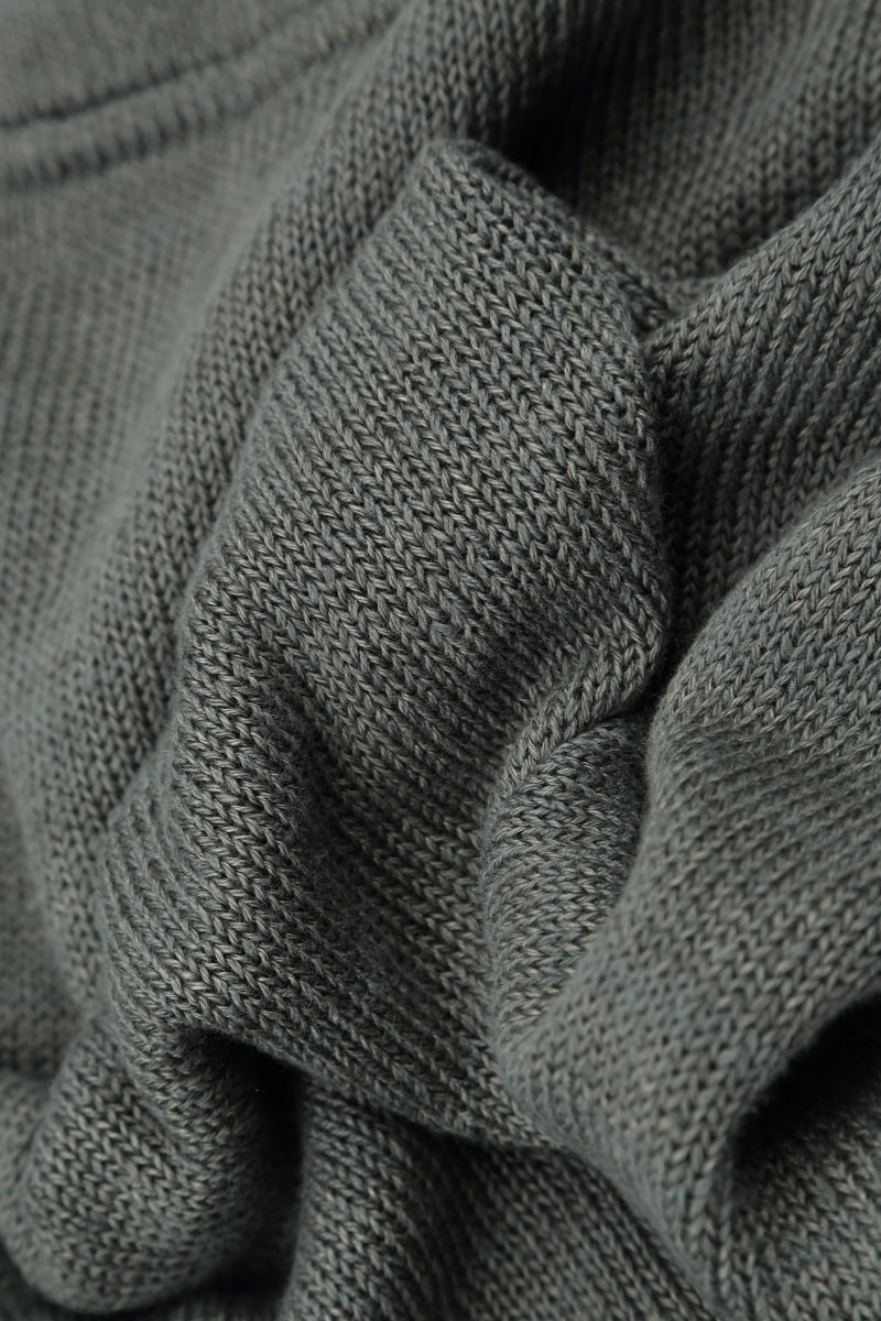 Two Pockets Grey Sage Linen Jumper 5
