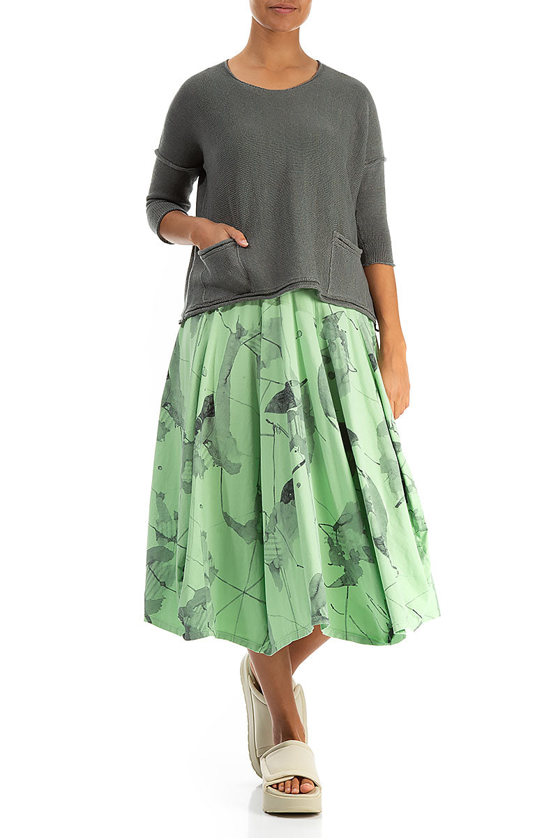 Two Pockets Grey Sage Linen Jumper 4