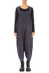 Two Pockets Slate Blue Linen Jumpsuit 1