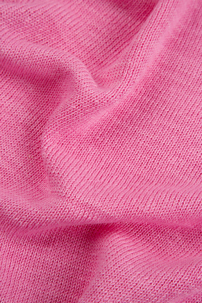 Two Pockets Taffy Pink Linen Jumper 5