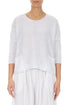 Two Pockets White Linen Jumper 1