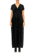 V-Neck Black Silk Velvet Jumpsuit 1