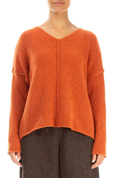 V-Neck Ember Wool Sweater 1