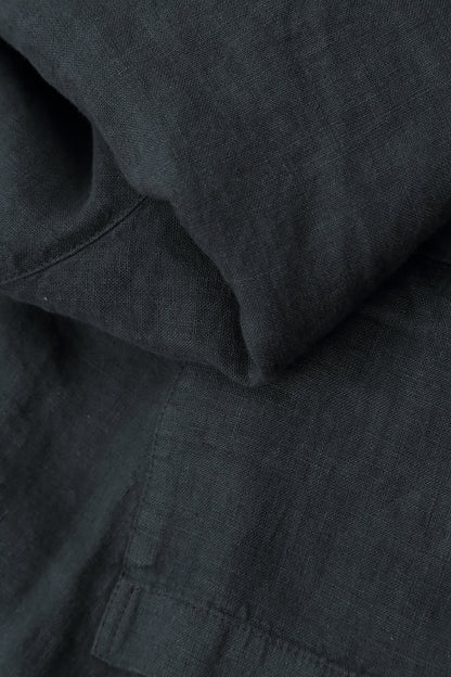 V-Neck Graphite Linen Blouse 5