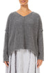 V-Neck Grey Wool Sweater 1