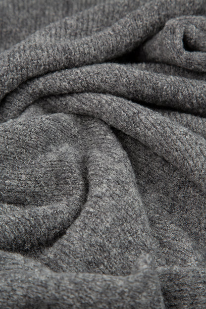 V-Neck Grey Wool Sweater 5