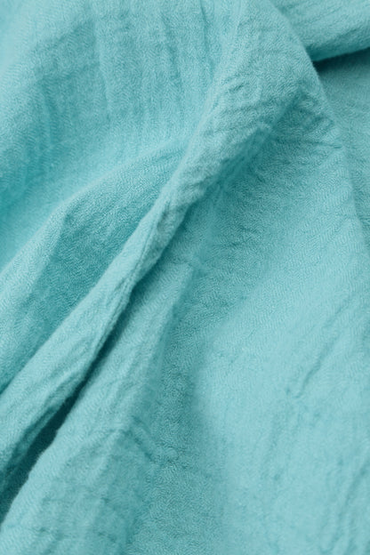 V-Neck Ice Blue Linen Blouse 5