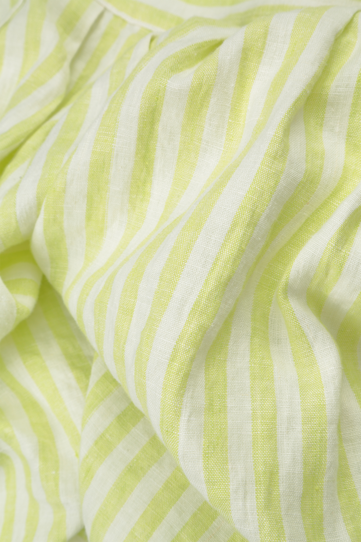 V-Neck Lime Striped Linen Top 6